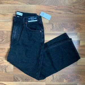 Abercrombie Curve Love straight jeans in black